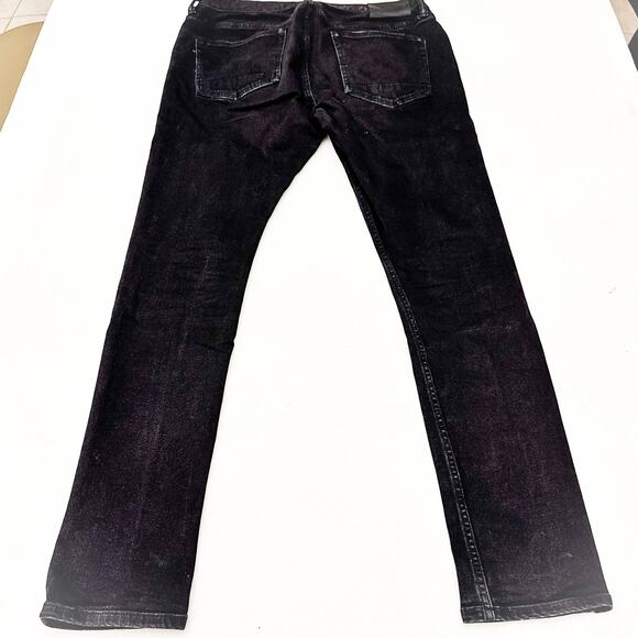 All Saints Rex Black Button Fly Slim LegDenim Jeans Size 33 - Picture 5 of 9